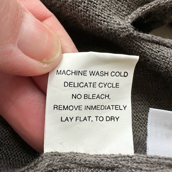 Planet Gray Sweater Holey Moley Pima Cotton Tencel Long Sleeve Intentional Holes - Picture 11 of 13